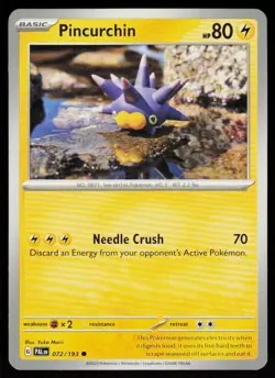Pincurchin 072/193 Common Paldea Evolved Pokemon Near Mint - Image 1