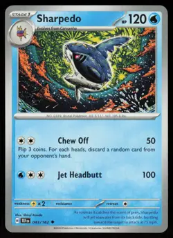 Sharpedo 043/162 Uncommon Temporal Forces Pokemon Near Mint - Image 1