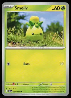 Smoliv 021/182 Common Destined Rivals Pokemon Near Mint - Image 1