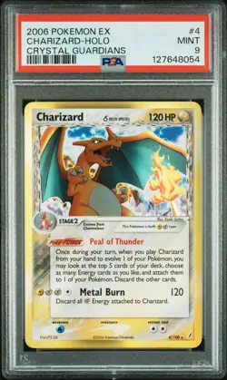 2006 POKEMON EX CRYSTAL GUARDIANS #4 CHARIZARD-HOLO PSA 9 - Image 1