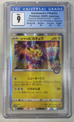 CGC 9 Mint Pokemon Center Kanazawa's Pikachu 144/S-P Japanese Promo - Image 1