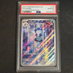 PSA 10 Gem Mint Poliwhirl 176/165 Scarlet & Violet 151 Illustration Rare Pokemon - Image 1