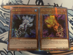 Yugioh Ice Hand + Fire Hand Quarter Century Secret Rare RA04 Near Mint - Image 1