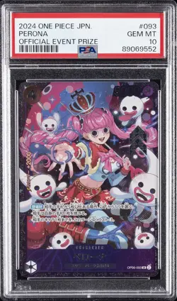 2024 ONE PIECE JAPANESE PROMOS OFFICIAL EVENT PRIZE #093 PERONA PSA 10 - Image 1