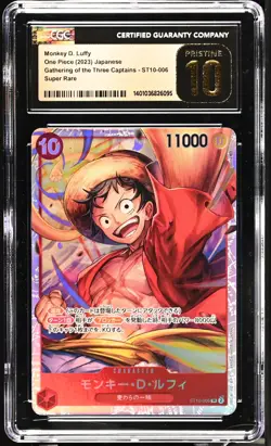 CGC 10 PRISTINE Japanese ONE PIECE 2023 MONKEY D. LUFFY ST10-006 THREE CAPTAINS - Image 1