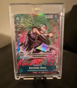 Bandai One Piece Card Game Roronoa Zoro OP13-037 SR Parallel Foil English - Image 1