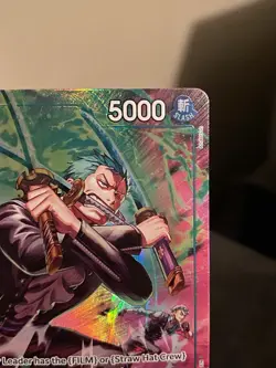 Bandai One Piece Card Game Roronoa Zoro OP13-037 SR Parallel Foil English - Image 4