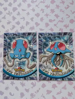 1999 Topps Pokemon TV Animation Series 1 Tentacool/Tentacruel Blue Logo Non Holo - Image 1