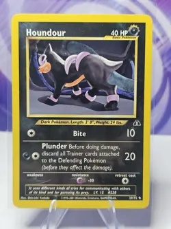 Houndour 39/75 Pokemon Card Neo Discovery LP - Image 1