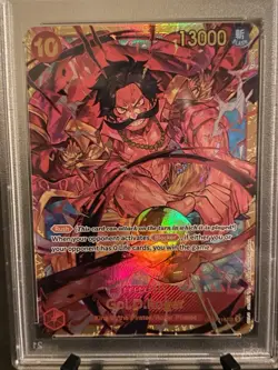 Bandai 2024 One Piece Card Game OP09 Gol D. Roger #118 SEC Holo PSA 10 - Image 3
