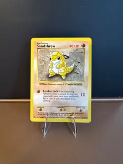 Pokemon Card - Sandshrew Base Set (Shadowless) 62/102 Common - Image 1