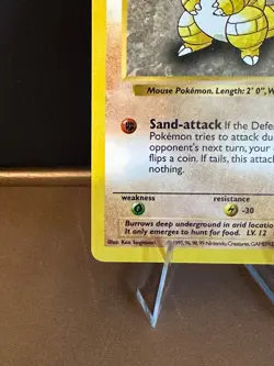 Pokemon Card - Sandshrew Base Set (Shadowless) 62/102 Common - Image 5