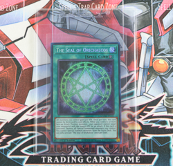 YuGiOh Spell Card The Seal of Orichalcos MAMA-EN111 1st Edition Pharaoh's Rare - Image 1