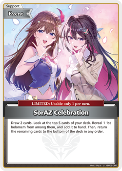 SorAZ Celebration U hBP05-080 - Hololive Official Card Game English - Image 1