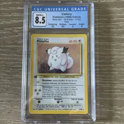 French Melofee Clefairy Holo 1st Edition #5 CGC 8.5 NM/Mint 1999 Pokemon - Image 1