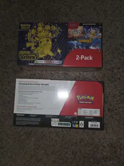 Pokemon TCG Surging Sparks ETB + Booster Bundle Costco Pack Sealed *Lot of 2* - Image 2