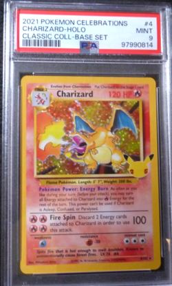 2021 POKEMON CELEBRATIONS CHARIZARD HOLO 4/102 CLASSIC COLLECTION PSA 9 MINT - Image 1