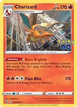 Pokemon Charizard Blastoise & Venusaur. Pokemon Go REVERSE HOLO Rare Set 3 Cards - Image 3