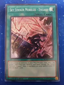 Yugioh Sky Striker Mobilize - Engage! BLMR-EN091 Secret Rare Alt Art 1st Ed - Image 1