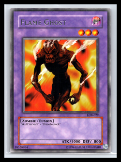 Yugioh Flame Ghost LOB-029 Rare Unlimited Legend of Blue Eyes TCG CCG Card Game - Image 1