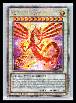 Yugioh Crimson Dragon [Quarter Century Secret Rare] DUNE-EN038 Duelist Nexus NM - Image 1