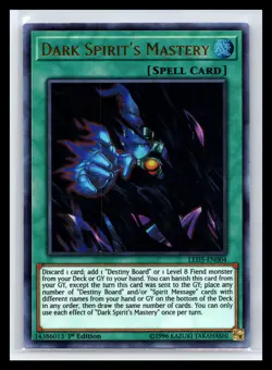 Yugioh Dark Spirit's Mastery LED5-EN004 Ultra Rare 1st Edition TCG CCG Card Game - Image 1