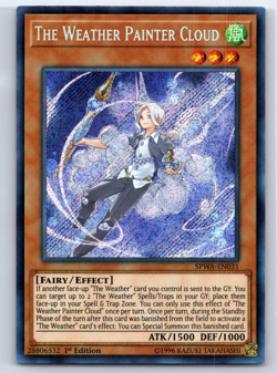 Yugioh The Weather Painter Cloud x3 Playset SPWA-EN031 Secret Rare TCG CCG NM - Image 4