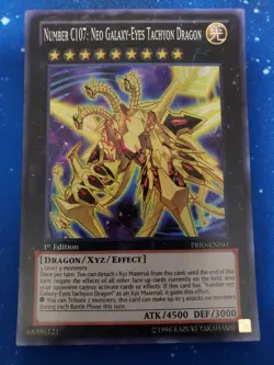 Yugioh Number C107: Neo Galaxy-Eyes Tachyon Dragon PRIO-EN041 Super Rare 1st - Image 1