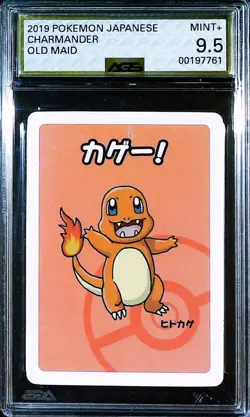 AGS 9.5 Mint+ Charmander Old Maid 2019 Japanese Pokemon Card Free Ship - Image 1