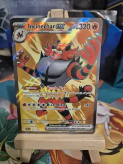 Incineroar ex 187/162 Holo Pokemon Card Scarlet Violet Temporal Forces NEAR MINT - Image 2