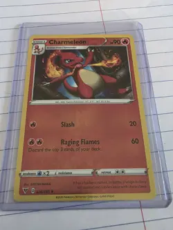 Charmeleon Swsh04 Vivid Voltage Pokemon Reverse Holo Card #024/185 NM+ Condition - Image 1