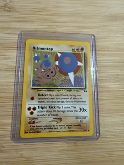 Pokemon TCG Hitmontop Neo Discovery Holo Rare Card 3/75 LP Condition - Image 1