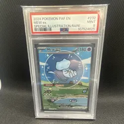 PSA 9 Bubble Mew EX 232/091 Special Illustration Rare MINT Graded Pokemon Card - Image 1