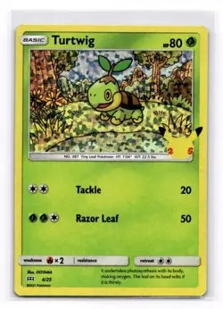 Turtwig - 4/25 McDonald's 25th Anniversary Promos - Pokemon NM 004/025 - Image 1