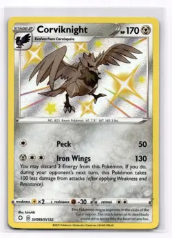 Corviknight Shining Fates: Shiny Vault - Pokemon NM SV089/SV122 - Image 1