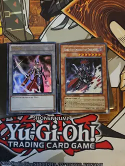YUGIOH GORZ THE EMISSARY OF DARKNESS DLG1 SECRET LIMITED NM/LP + EMISSARY TOKEN - Image 2
