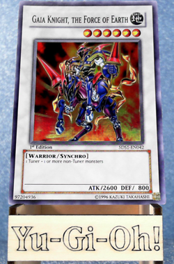 Yugioh - Gaia Knight the Force of Earth - 5DS1-EN042 - 1st Edition - Near Mint - Image 1