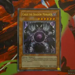 Caius the Shadow Monarch SDDE-EN001 The Dark Emperor 1st Edition Moderate Play - Image 2