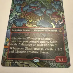 Slash, Reptile Rampager - Foil - Borderless Teenage Mutant Ninja Turtles MTG 208 - Image 2