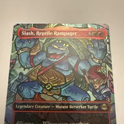 Slash, Reptile Rampager - Foil - Borderless Teenage Mutant Ninja Turtles MTG 208 - Image 3