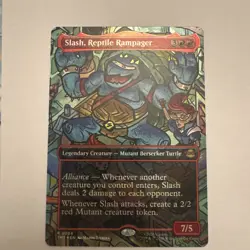 Slash, Reptile Rampager - Foil - Borderless Teenage Mutant Ninja Turtles MTG 208 - Image 4