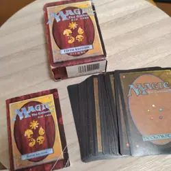 MTG 5th Edition 60 Card Japanese Deck with Box & Guide Vintage Play Set JAPAN - Image 1