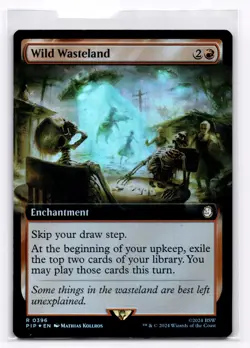 Wild Wasteland (Extended Art) -PIP- 396 Foil NM - Magic: The Gathering - Image 1
