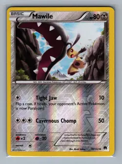 Mawile #78/122 Reverse Holo BREAKpoint Vintage Pokemon Card - LP - Image 2
