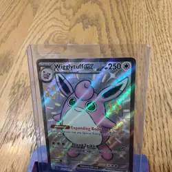 Pokemon Paldean Fates Wigglytuff ex 222/091 Holo VF+ Full Art FAST FREE SHIP - Image 3