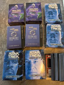 Star Trek Customizable Card Game- Huge Lot From The 1990s- Over 1400 Cards, Sets - Image 2
