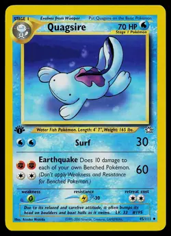 Pokemon Card - Quagsire Neo Genesis 45/111 Uncommon 1st Edition - Image 1