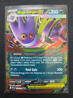 Mega Gengar ex 056/094 Double Rare Phantasmal Flames Pokemon Holo - Image 1