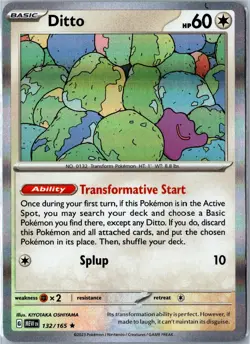 Pokemon Card - Ditto 151 132/165 2023 Rare Holo Near Mint - Image 1