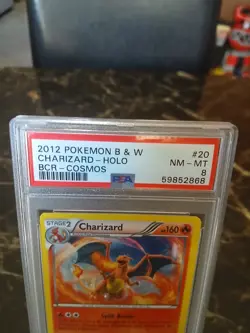 2012 POKEMON B & W CHARIZARD-HOLO BCR-COSMOS PSA 8 - Image 2